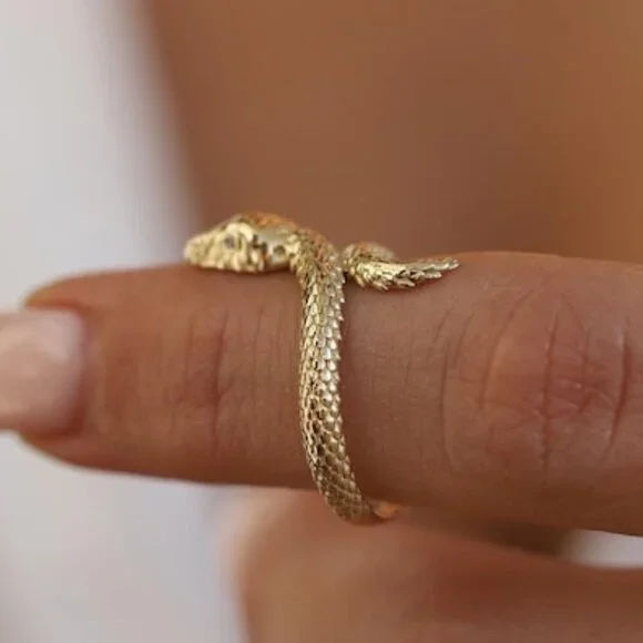 Gold Snake Ring - Picture 2 of 2